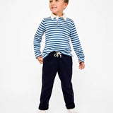 Parker Polo in Sky Blue Stripe