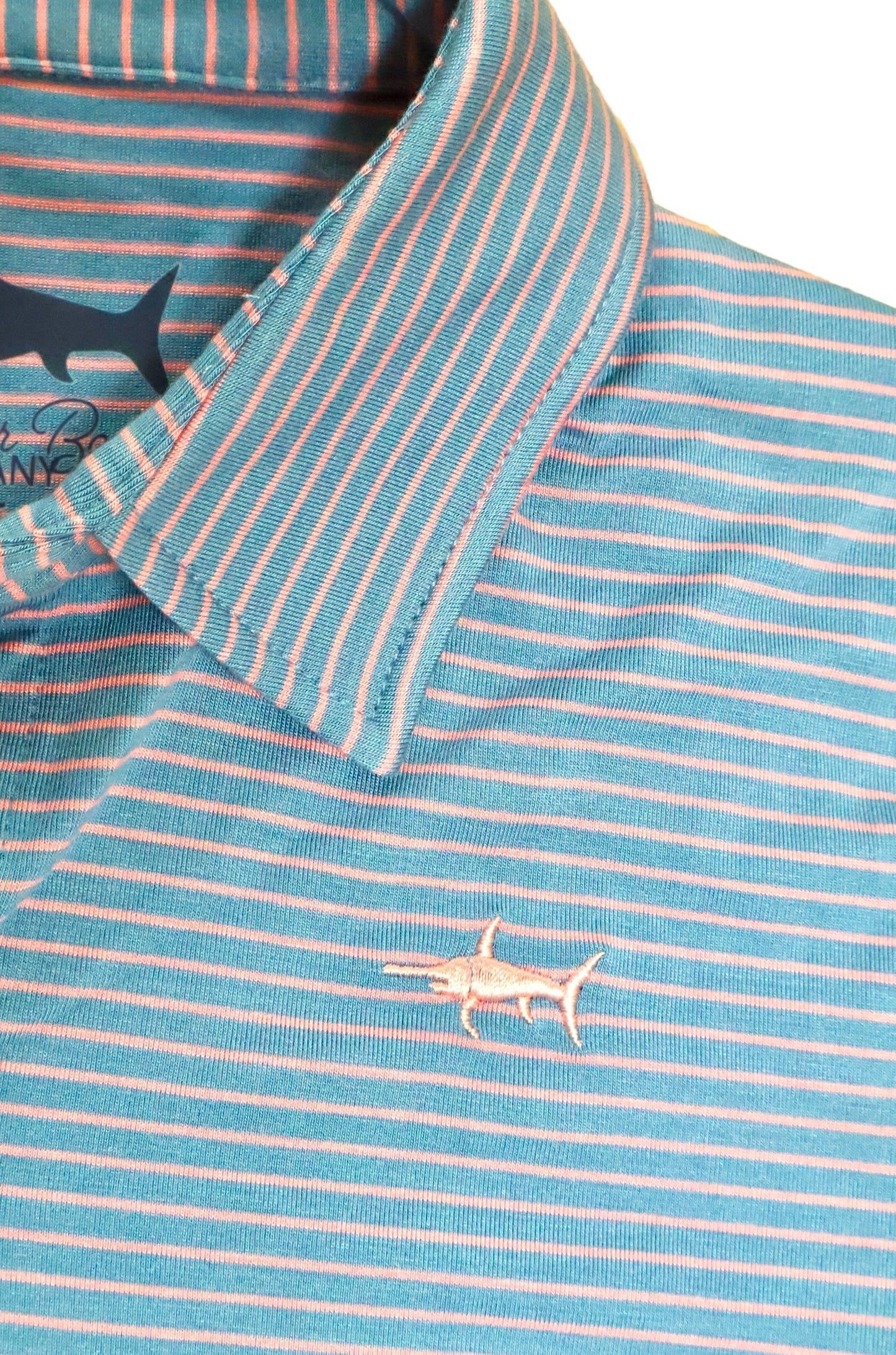 Banks Blue Striped Performance Polo