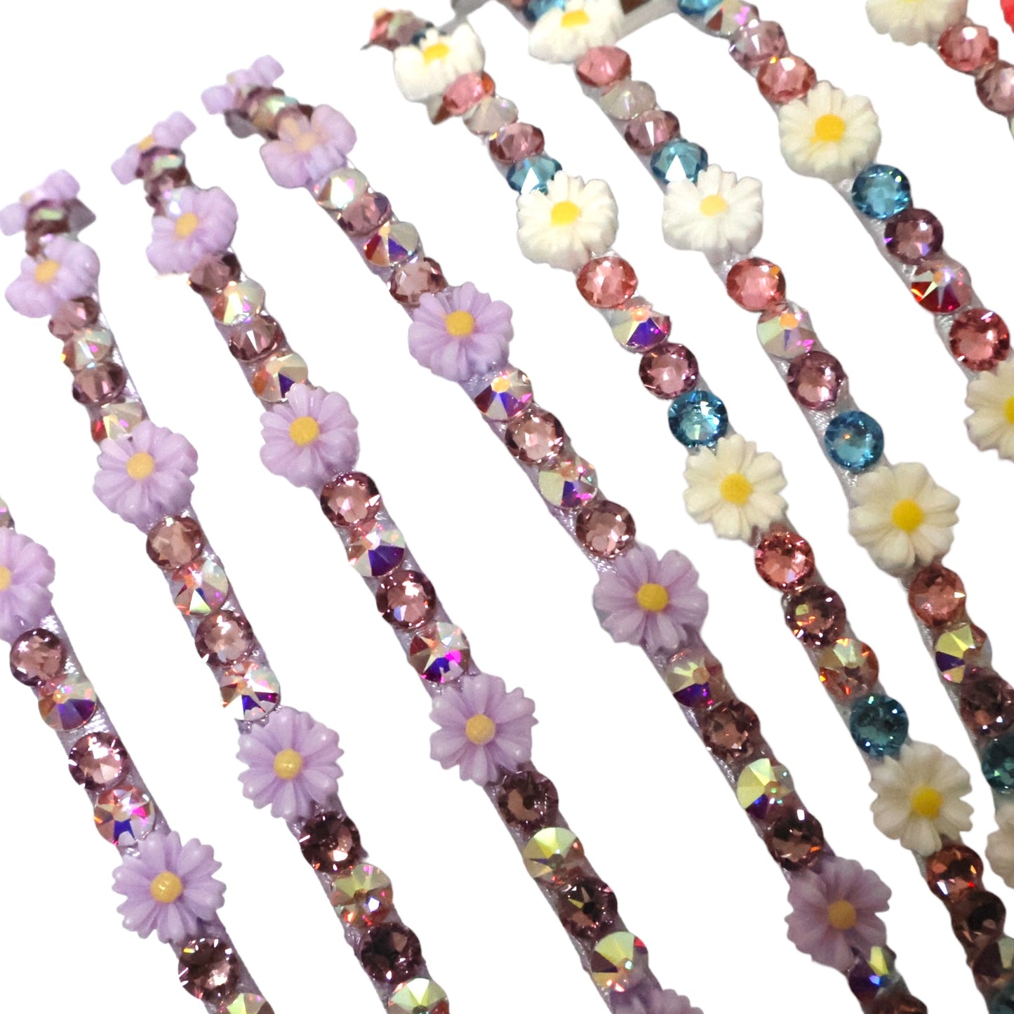 Crystalized Daisy Halo Thin Headband (3 colors)