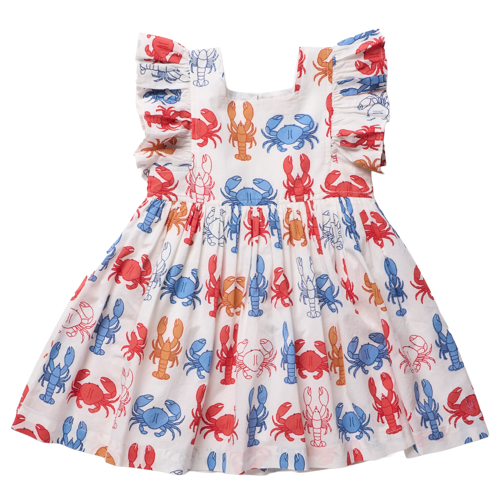 pink chicken popsicle dress Girls Tia Dress | Pink Prairie Block Print