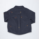 Long Sleeve Jack Shirt with Horse Embroidery