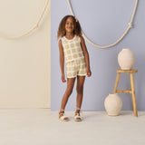 Crochet Tank Set in Citron Daisy Check