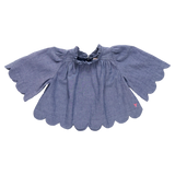 Scallop Misha Top-Chambray
