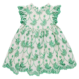 Cynthia Dress- Kelly Green Eyelet