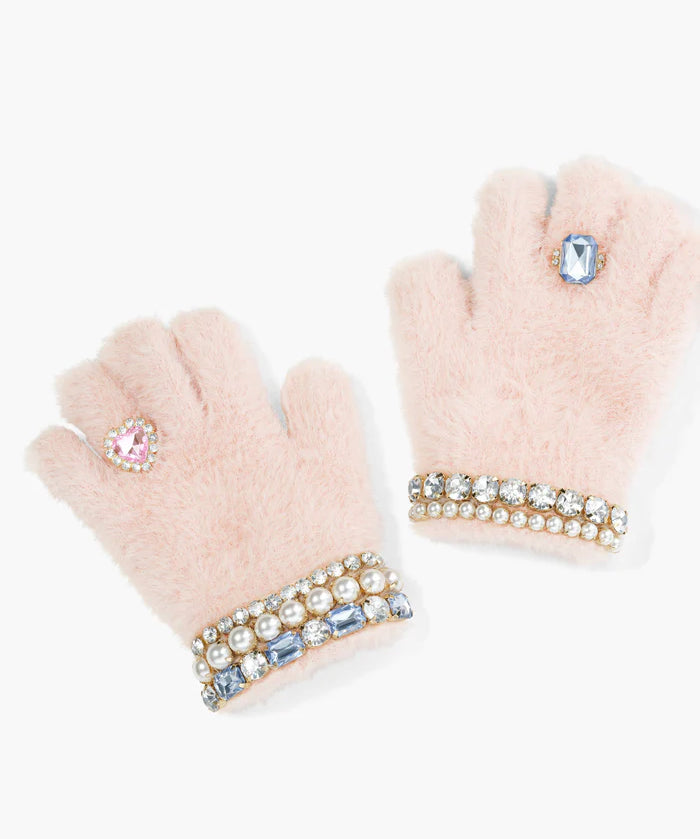 Cotton Candy Jeweled Gloves