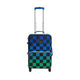 Blue Checkerboard Logan Carry-On Suitcase