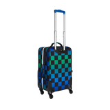 Blue Checkerboard Logan Carry-On Suitcase