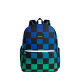 PREORDER STATE: Blue Checker Board Kane DOUBLE POCKET Backpack