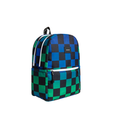 PREORDER STATE: Blue Checker Board Kane DOUBLE POCKET Backpack
