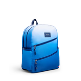 PREORDER STATE: Blue Diagonal Zipper DOUBLE POCKET Backpack