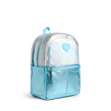PREORDER STATE: Blue Iridescent DOUBLE POCKET Backpack