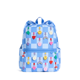 PREORDER STATE: Charms Blue Check Kane DOUBLE POCKET Backpack