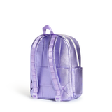 PREORDER STATE: Lilac Quilted Sequins Kane DOUBLE POCKET Backpack