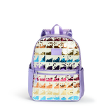 PREORDER STATE: Lilac Quilted Sequins Kane DOUBLE POCKET Backpack