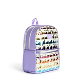 PREORDER STATE: Lilac Quilted Sequins Kane DOUBLE POCKET Backpack