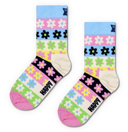 Flower stripe socks