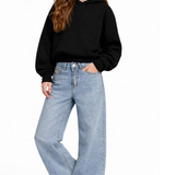 Cinched Waist Hoodie - Black