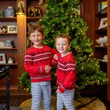 Red Kids Fair Isle Sweater