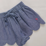 Scallop Short- Chambray