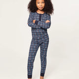 Kid's Pima Snug Fit Pajama Set in Ski Trails