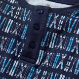 Kid's Pima Snug Fit Pajama Set in Ski Trails