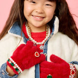 Ruby Red Jeweled Gloves