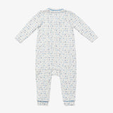 Ziggy Zip Romper in Blue ABCs