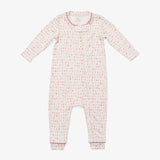 Ziggy Zip Romper in Rose ABCs