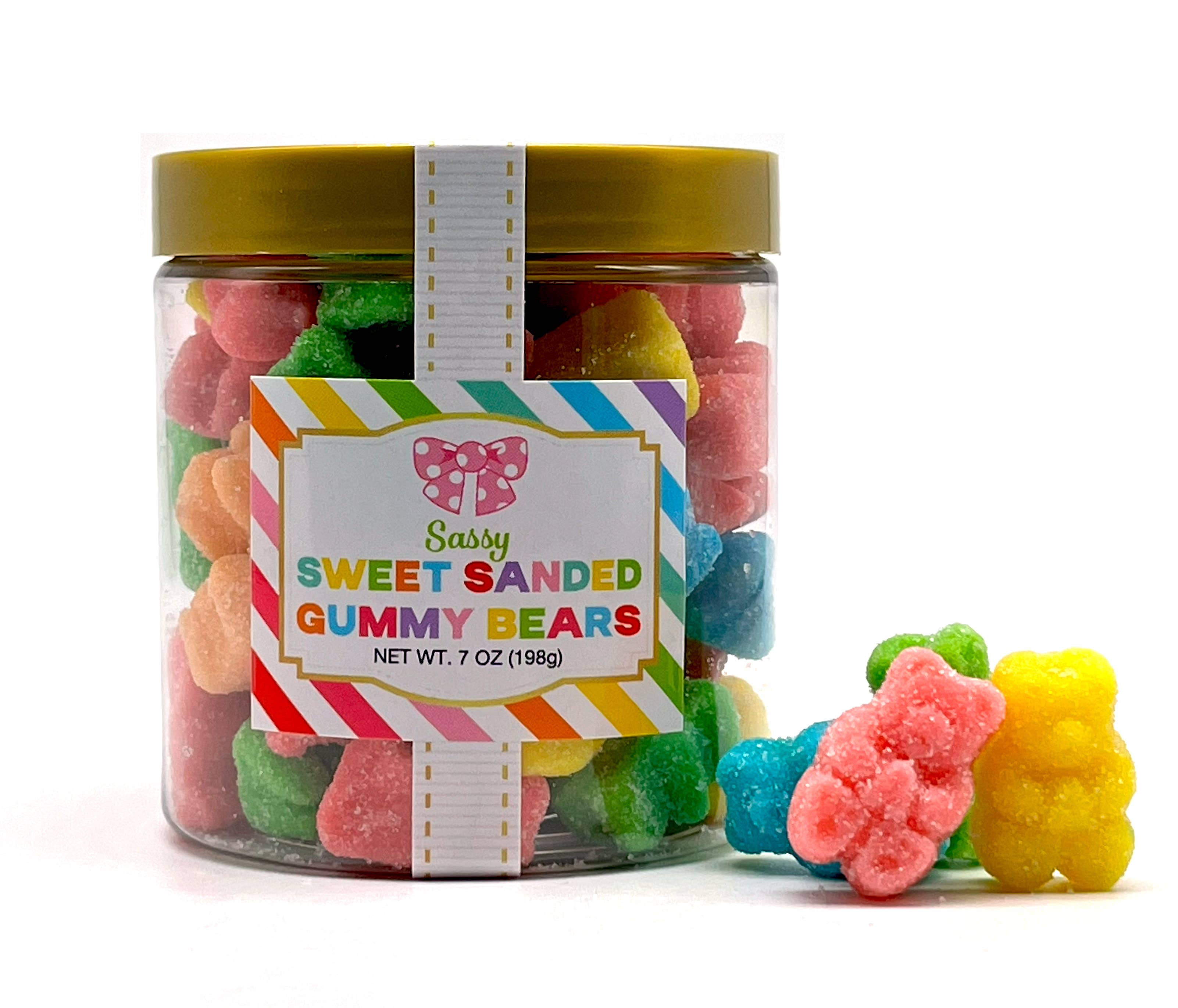 Sanded Gummy Bears Candy Jar