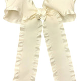 Double Ruffle Tail Bow on Alligator Clip