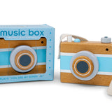Vintage Camera Music Box - Blue