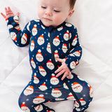 Vintage Santa Onesie-Navy