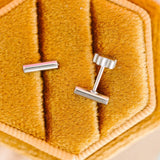 Classic Silver Bar Earrings