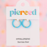 Color Enamel Huggie Earrings (3 color options)