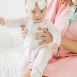 Peek-A-Boo Wishes Zip Footie - Pink