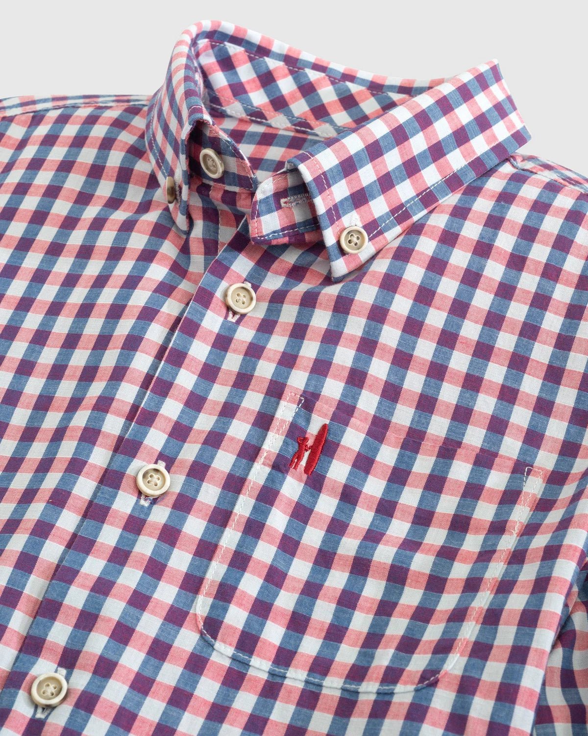 Abner Performance Button Up Shirt (Malibu Red) - Après NJ