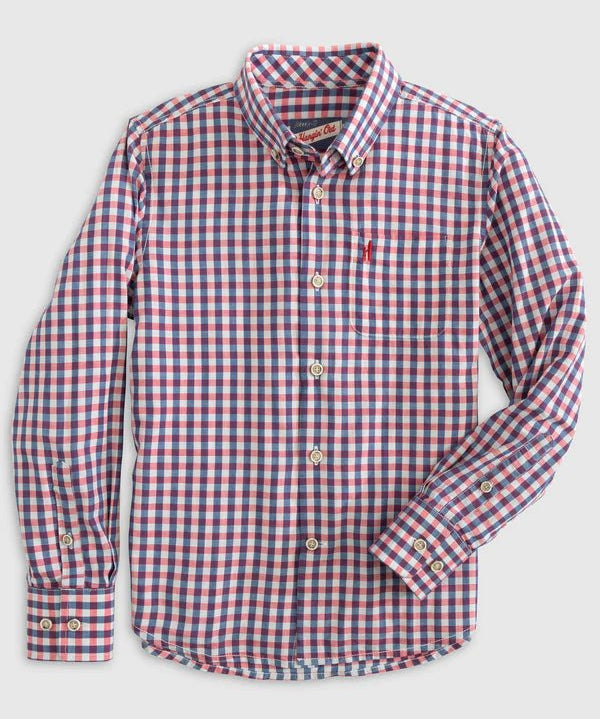 Abner Performance Button Up Shirt (Malibu Red) - Après NJ