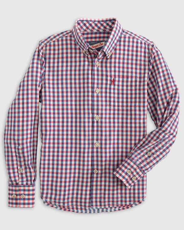 Abner Performance Button Up Shirt (Malibu Red) - Après NJ