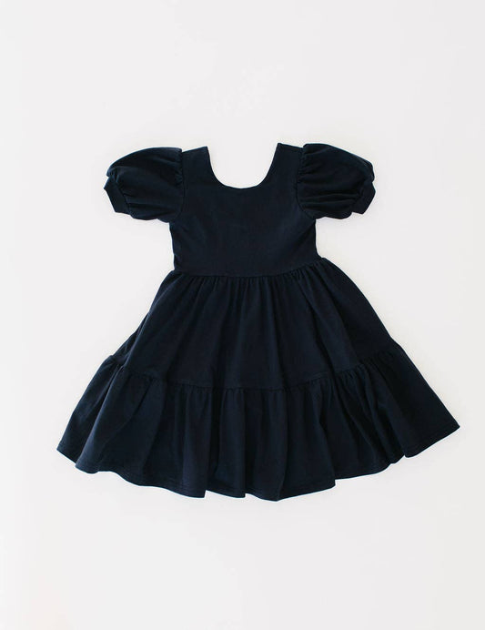 Puff Dress in Navy