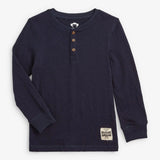 Craftsman Thermal Henley- Navy