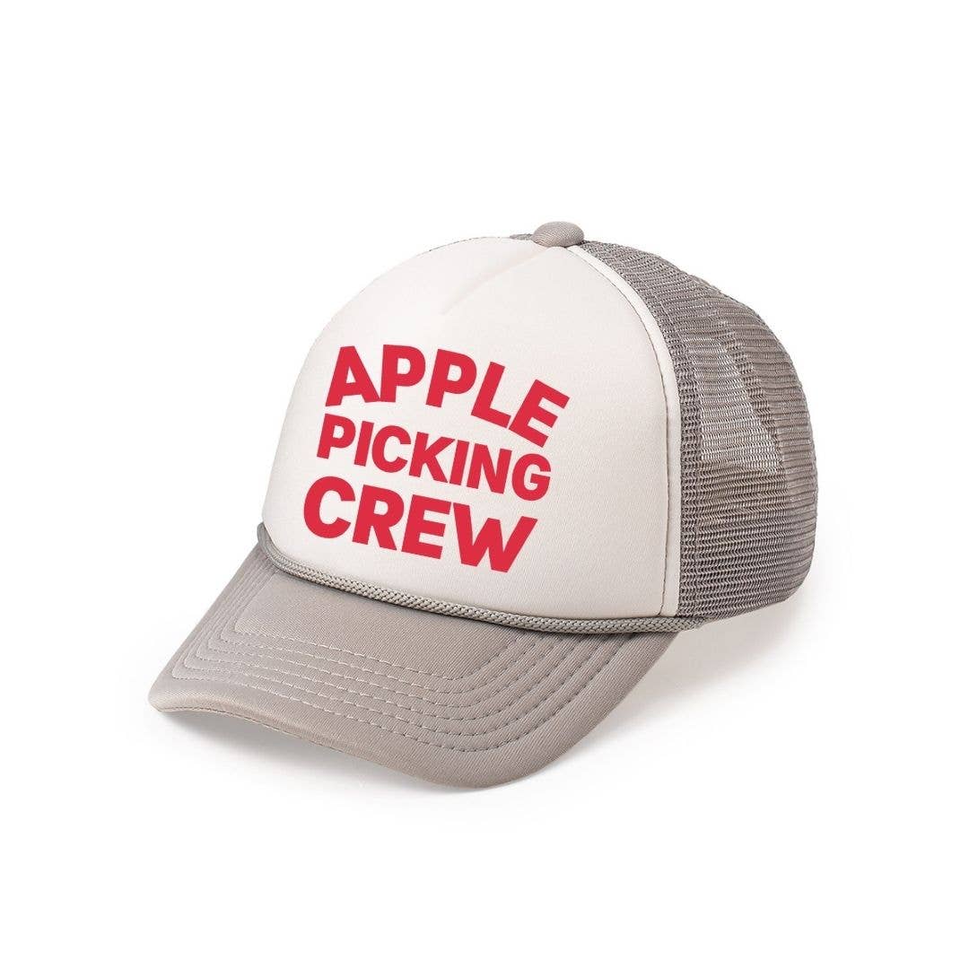 Apple Picking Crew Trucker Hat - Gray/White - Après NJ
