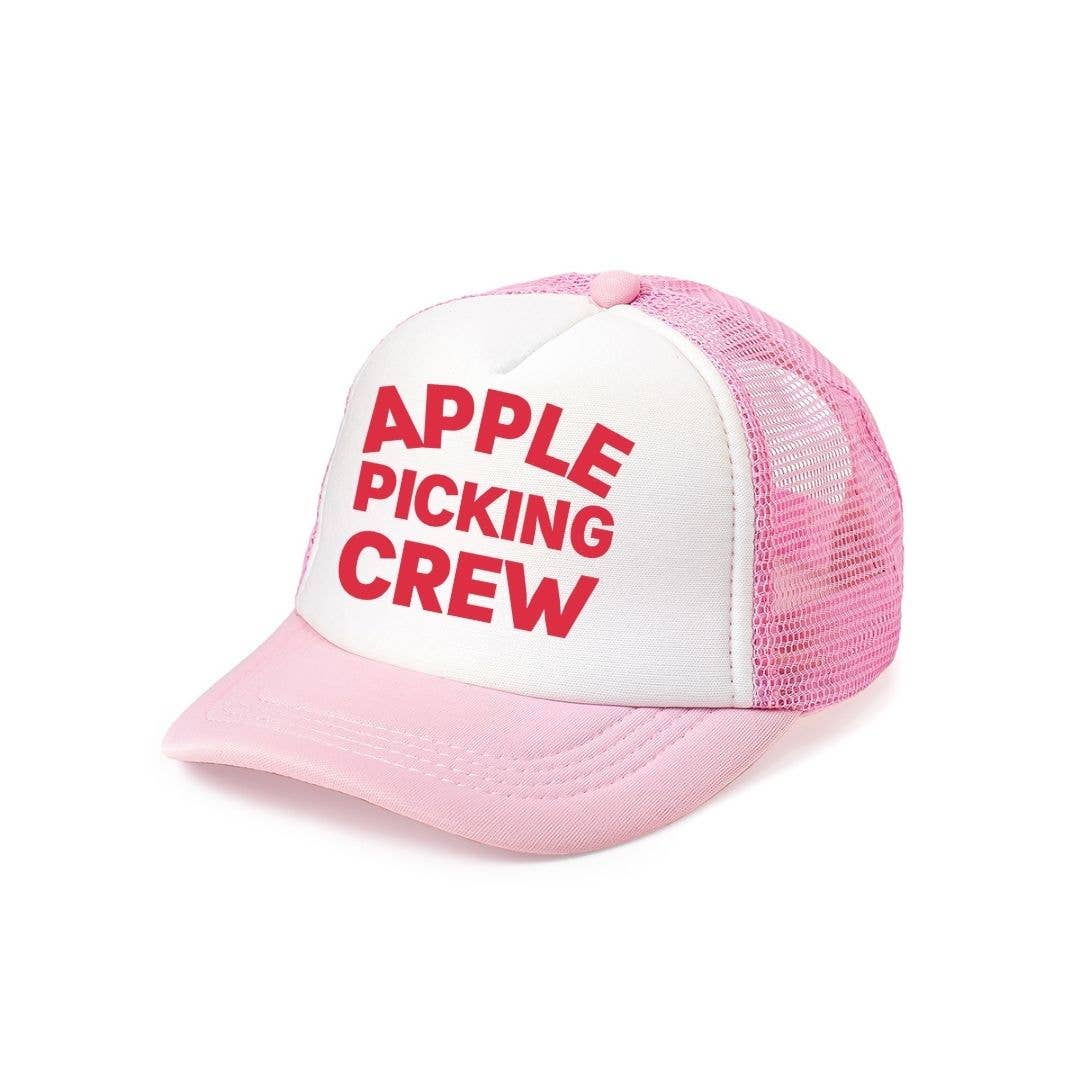 Apple Picking Crew Trucker Hat - Pink/White - Après NJ