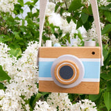 Vintage Camera Music Box - Blue