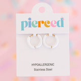 Color Enamel Huggie Earrings (3 color options)