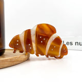 Croissant Sparkle Hair Claw Clip