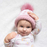 Pink Buffalo Check Pom Pom Hat