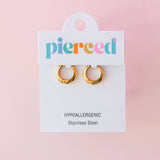 Small Teardrop Huggies