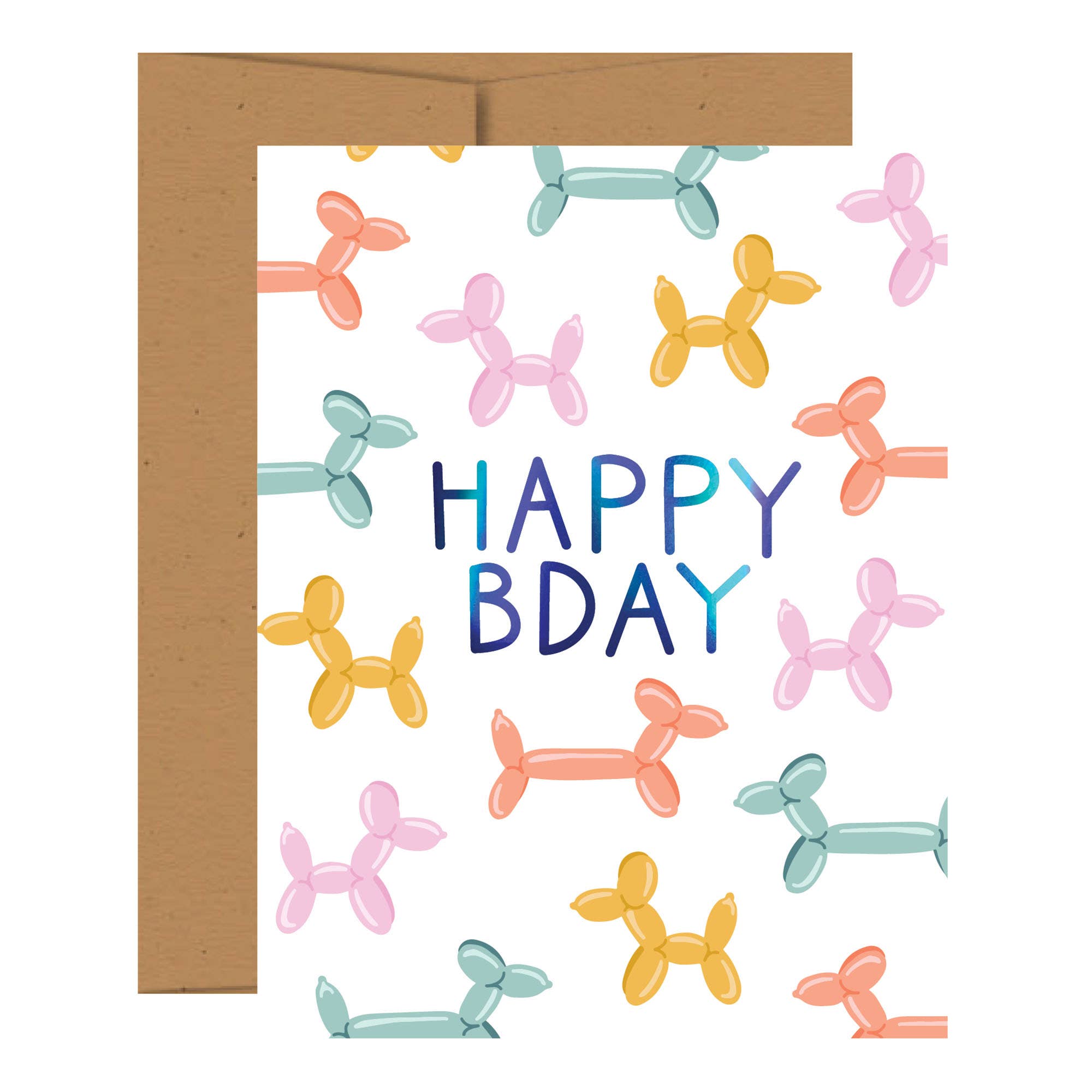 Balloon Animal Birthday Greeting Card - Après NJ