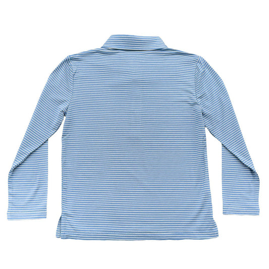 Banks Performance LS Polo - Blue/White Stripe - Après NJ
