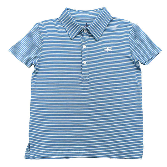 Banks Performance SS Polo - Blue/White Stripe - Après NJ